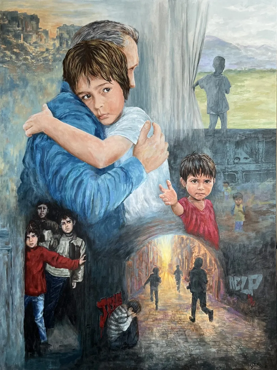 Acrylic painting titled Hope for a Better Day by Laura Sapko.