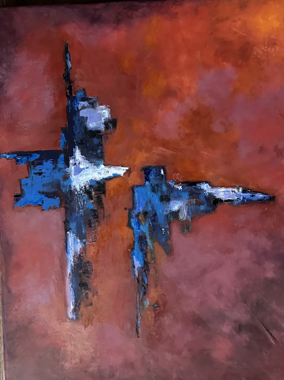 Oil painting titled In Flight by Mike Coyne.